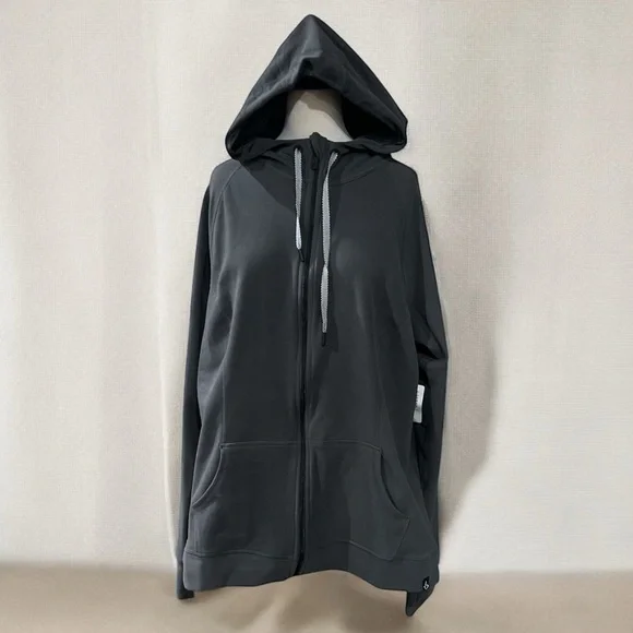 Torrid Grey Micro Fleece Happy Camper Hoodie 3XL - Picture 3 of 8